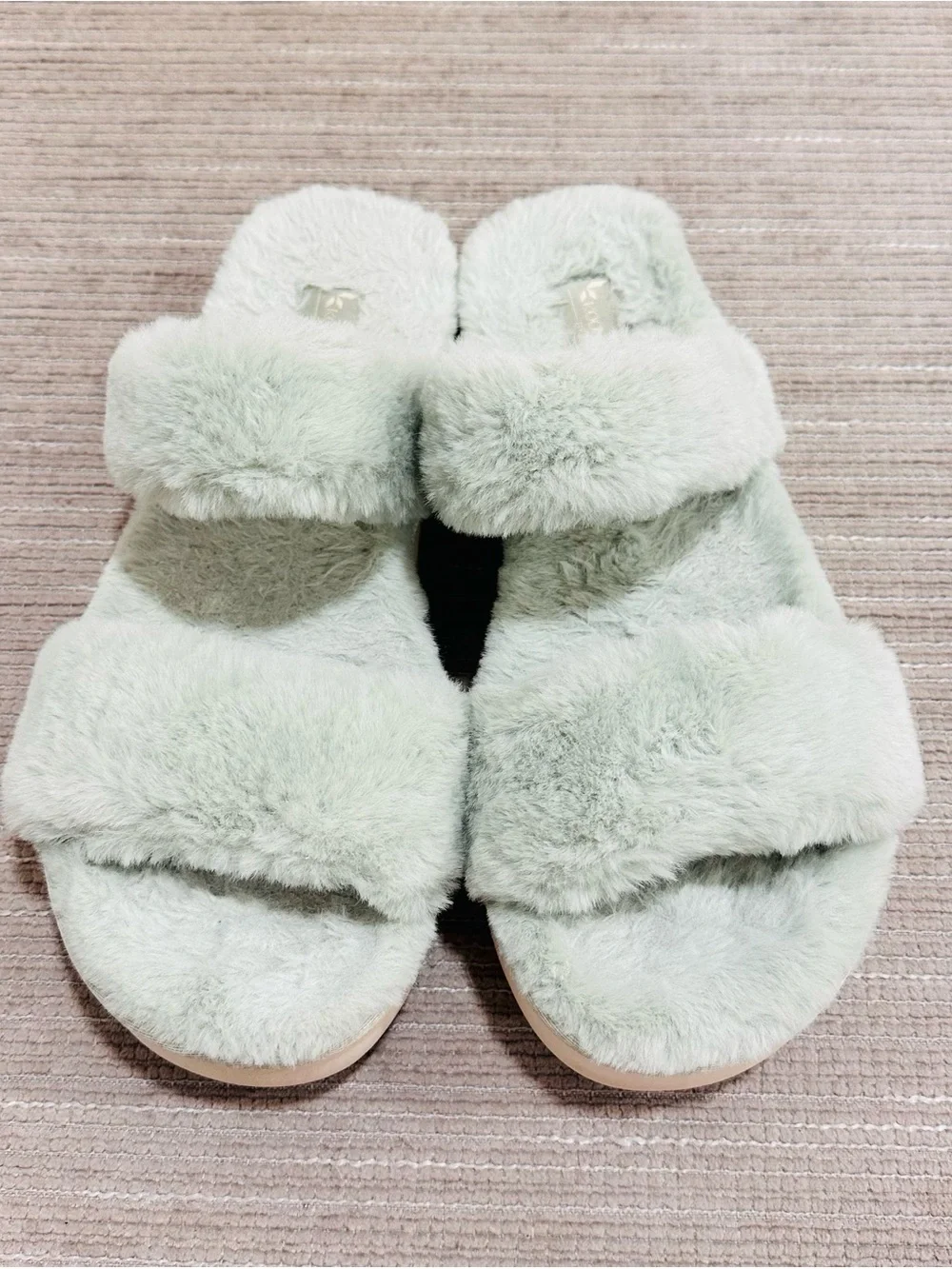 Koolaburra by UGG Fuzz-On Women's Slide Sandals Pale Aqua Mint Size 9 / EU 40